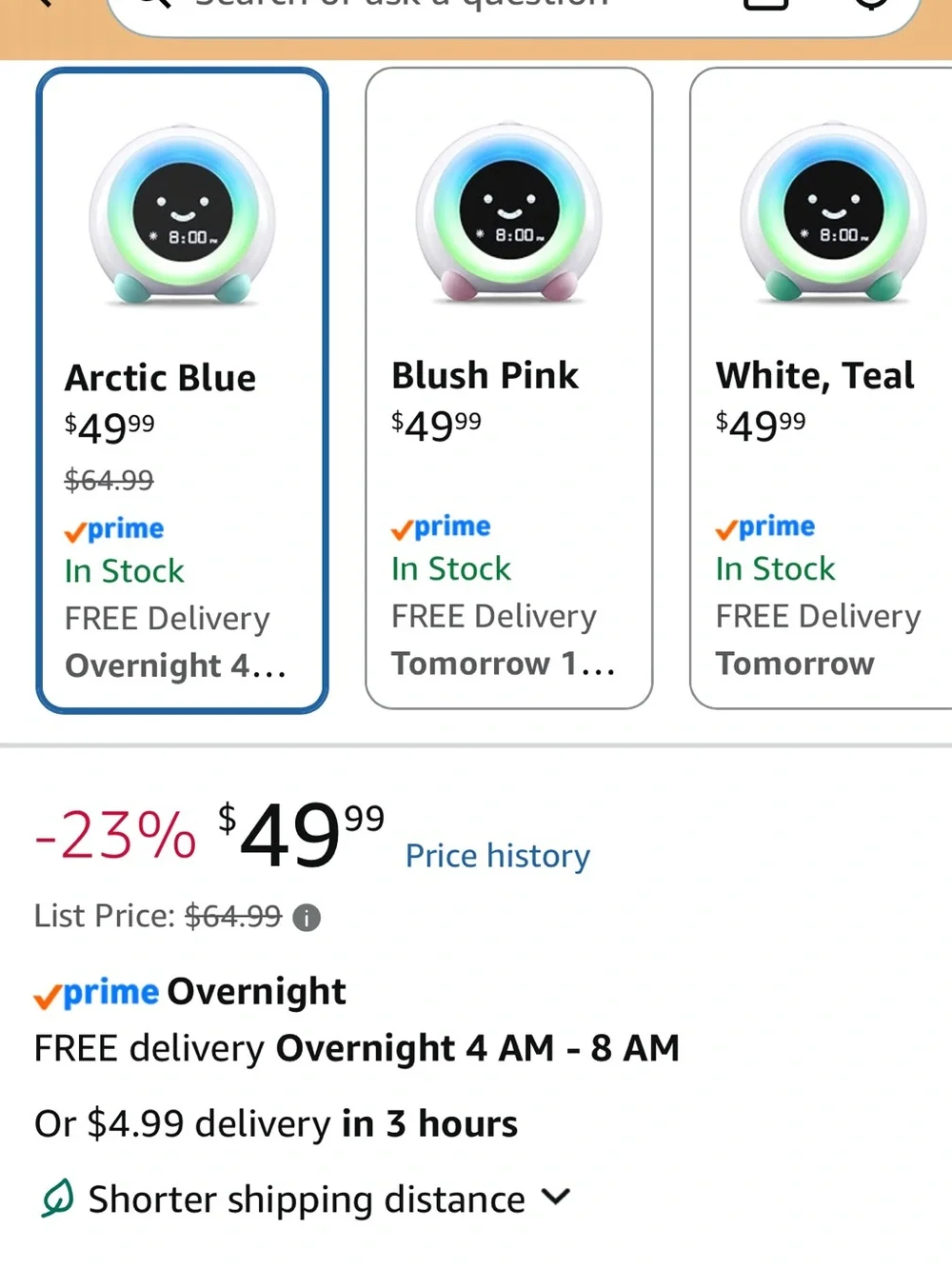 Little hippo - Mella Kids Alarm Clock - Teal